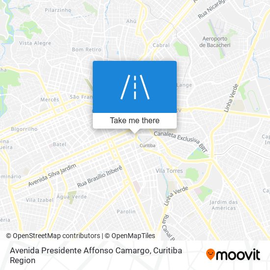 Avenida Presidente Affonso Camargo map