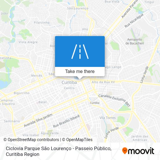 Ciclovia Parque São Lourenço - Passeio Público map