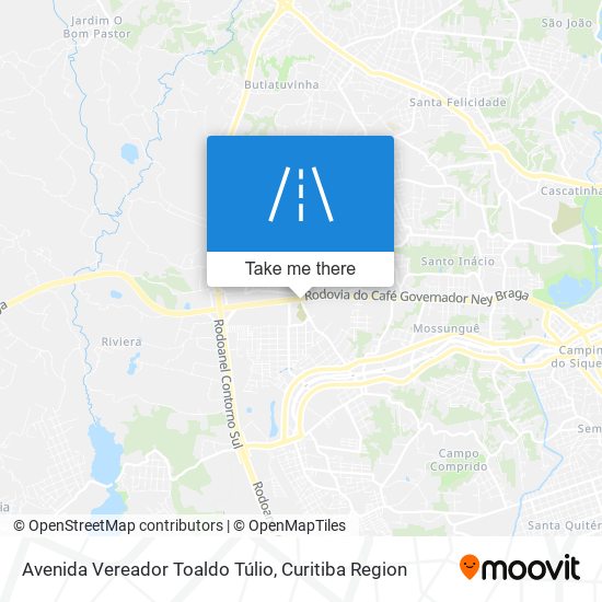 Mapa Avenida Vereador Toaldo Túlio