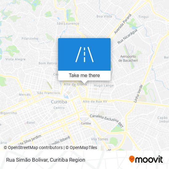 Rua Simão Bolivar map