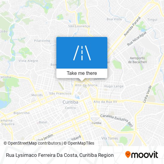 Mapa Rua Lysimaco Ferreira Da Costa