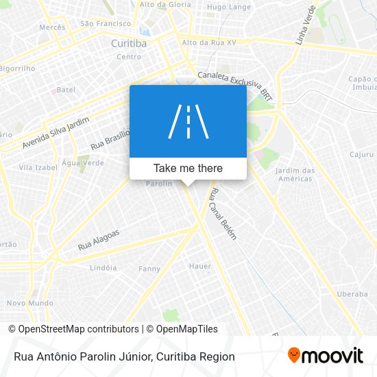 Rua Antônio Parolin Júnior map