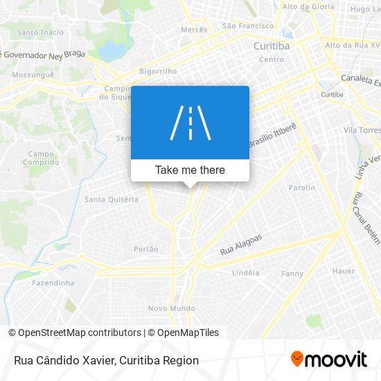 Rua Cândido Xavier map