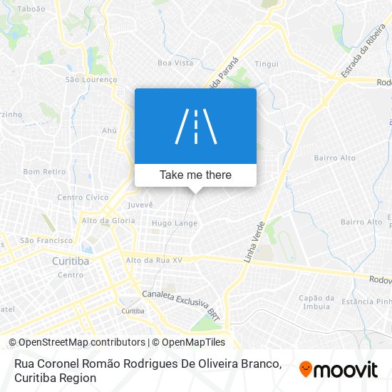 Mapa Rua Coronel Romão Rodrigues De Oliveira Branco