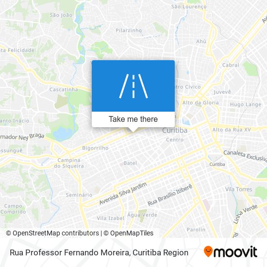 Mapa Rua Professor Fernando Moreira