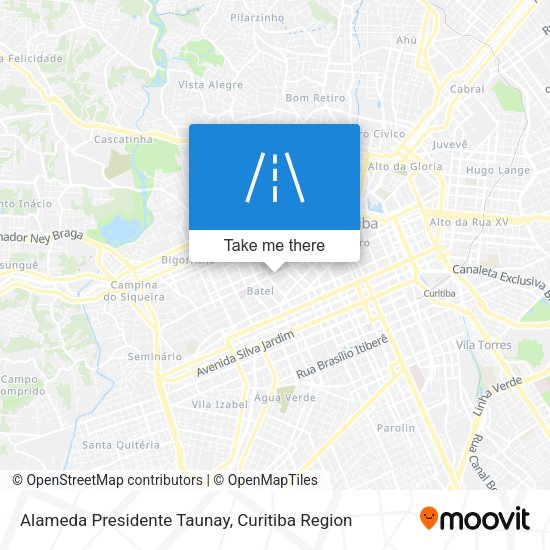 Alameda Presidente Taunay map