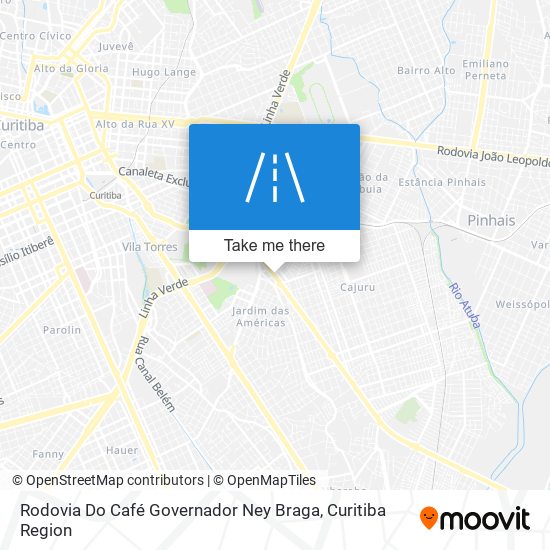 Mapa Rodovia Do Café Governador Ney Braga