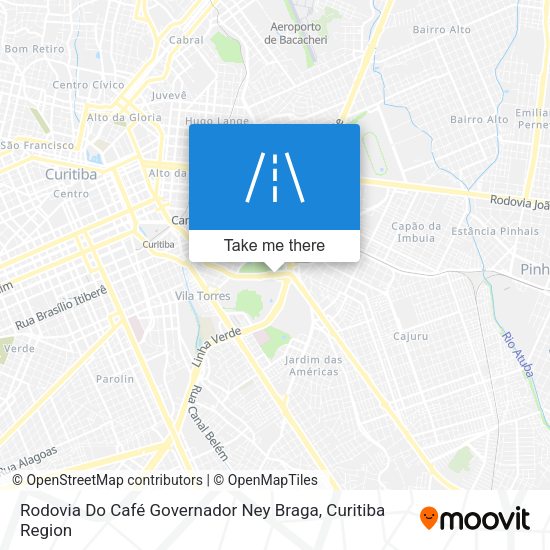 Rodovia Do Café Governador Ney Braga map