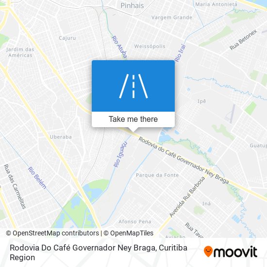 Rodovia Do Café Governador Ney Braga map