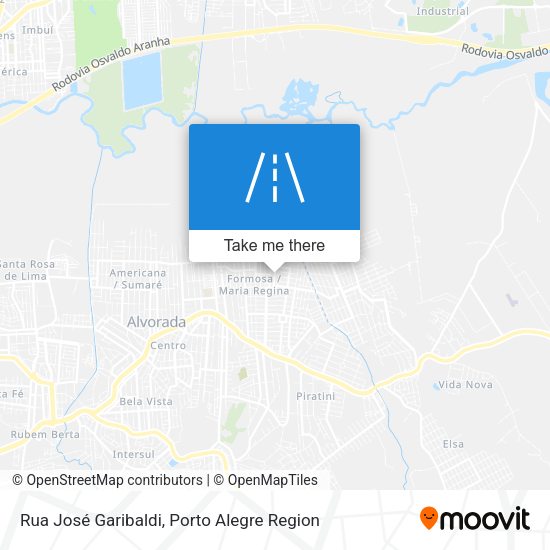 Rua José Garibaldi map