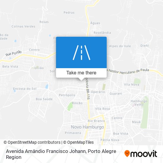 Avenida Amândio Francisco Johann map