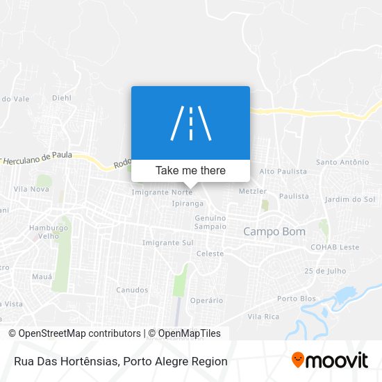 Rua Das Hortênsias map