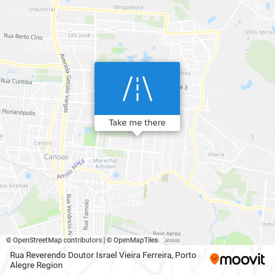 Mapa Rua Reverendo Doutor Israel Vieira Ferreira