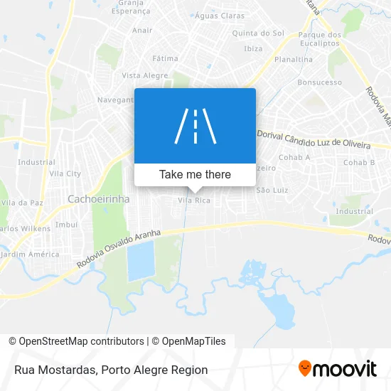 Rua Mostardas map