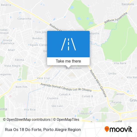 Rua Os 18 Do Forte map