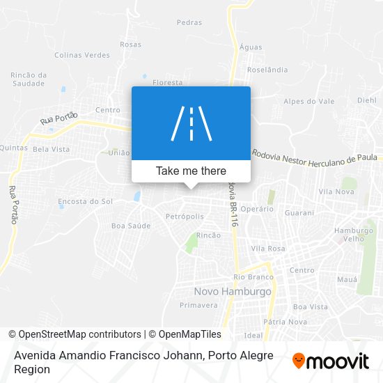 Avenida Amandio Francisco Johann map