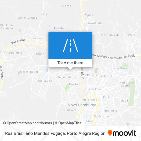 Rua Brasiliano Mendes Fogaça map