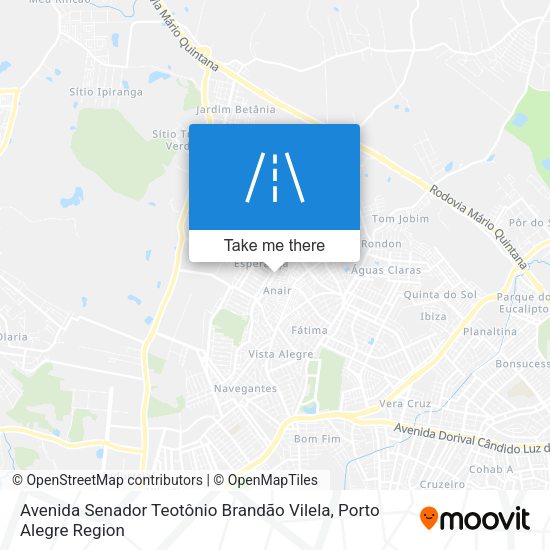 Avenida Senador Teotônio Brandão Vilela map