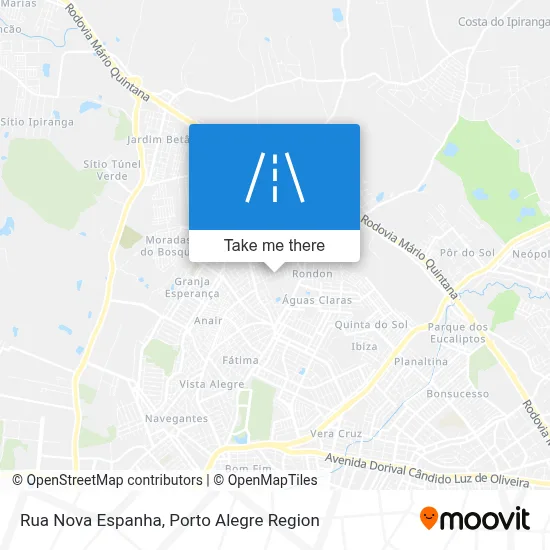 Rua Nova Espanha map