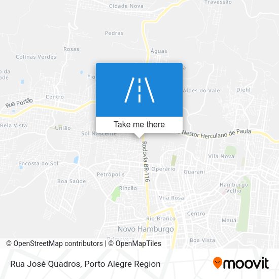 Rua José Quadros map