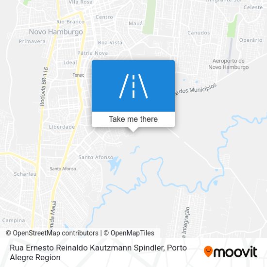Rua Ernesto Reinaldo Kautzmann Spindler map