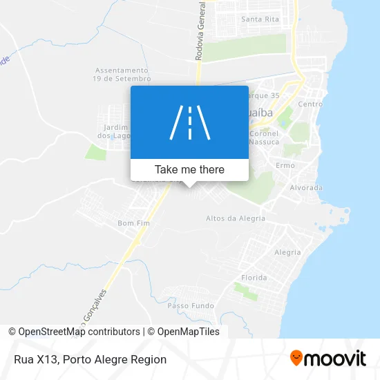 Rua X13 map