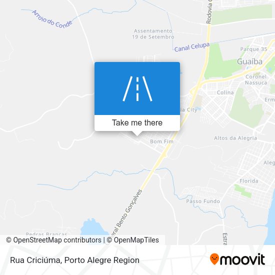 Rua Criciúma map