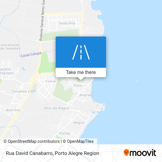 Rua David Canabarro map