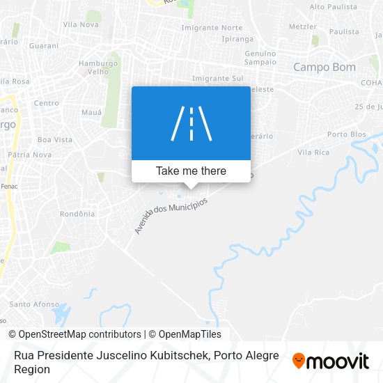 Rua Presidente Juscelino Kubitschek map