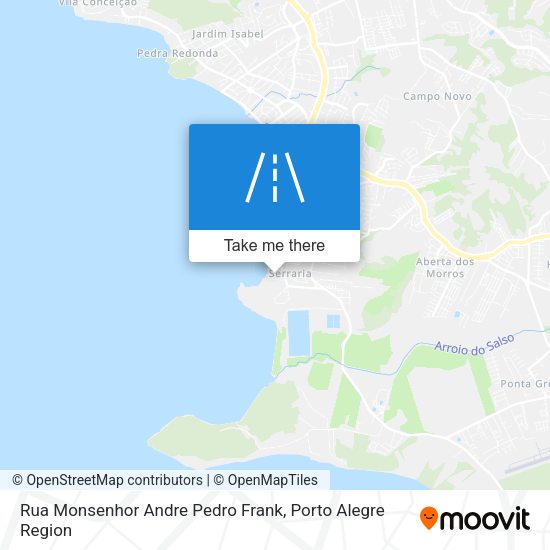 Rua Monsenhor Andre Pedro Frank map