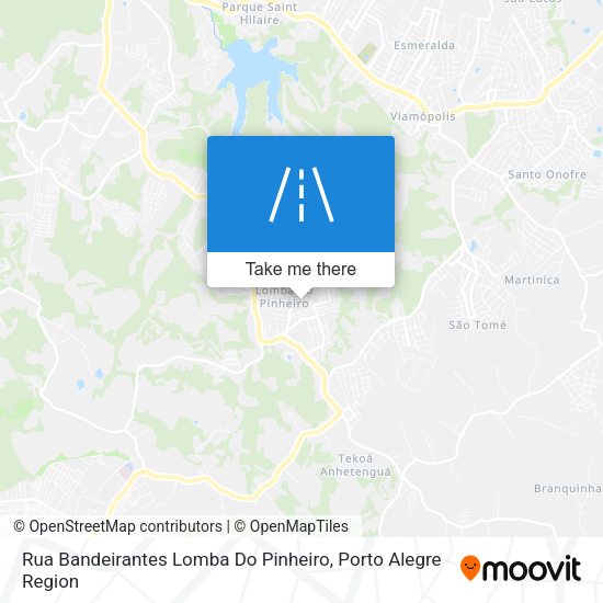 Rua Bandeirantes Lomba Do Pinheiro map