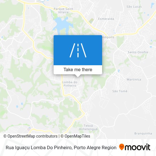 Rua Iguaçu Lomba Do Pinheiro map