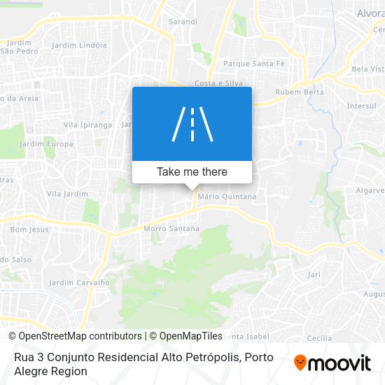 Rua 3 Conjunto Residencial Alto Petrópolis map