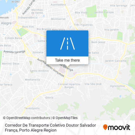 Mapa Corredor De Transporte Coletivo Doutor Salvador França