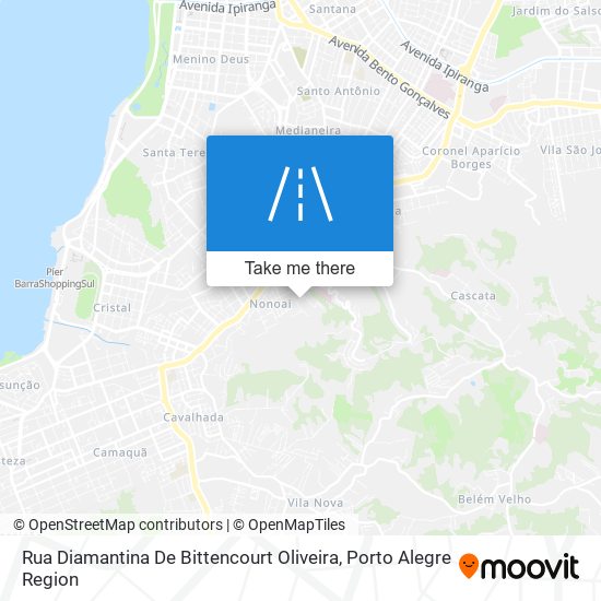 Mapa Rua Diamantina De Bittencourt Oliveira