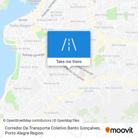 Mapa Corredor De Transporte Coletivo Bento Gonçalves