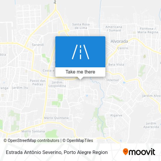 Estrada Antônio Severino map