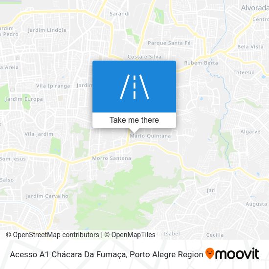 Acesso A1 Chácara Da Fumaça map