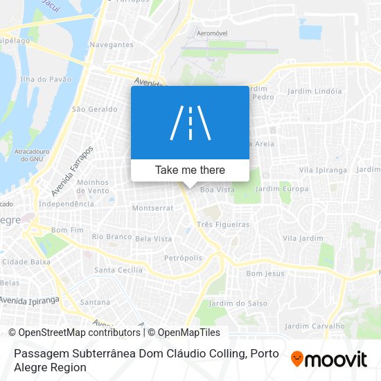 Passagem Subterrânea Dom Cláudio Colling map