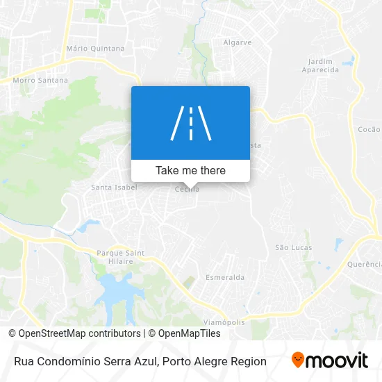 Rua Condomínio Serra Azul map