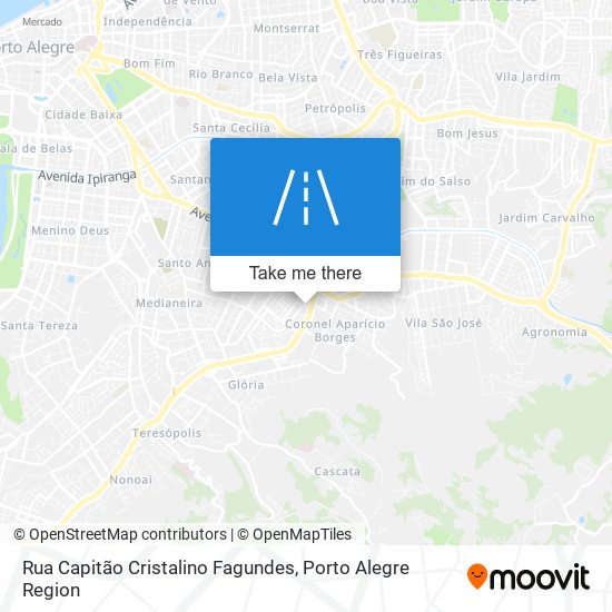 Mapa Rua Capitão Cristalino Fagundes