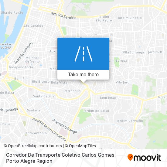 Mapa Corredor De Transporte Coletivo Carlos Gomes