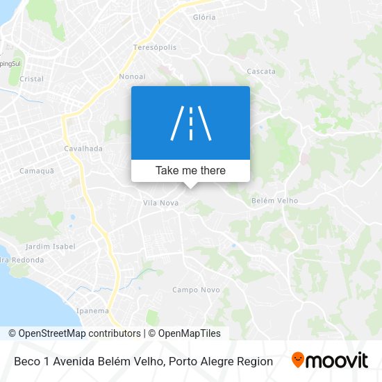 Beco 1 Avenida Belém Velho map