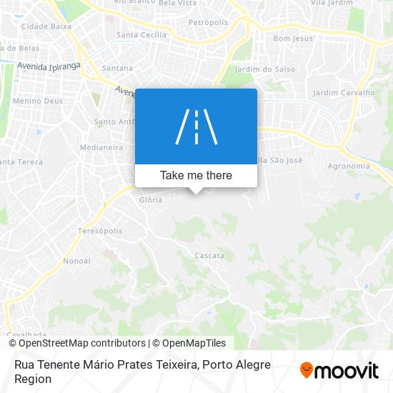 Mapa Rua Tenente Mário Prates Teixeira