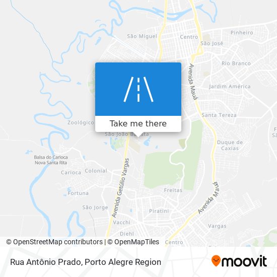 Mapa Rua Antônio Prado