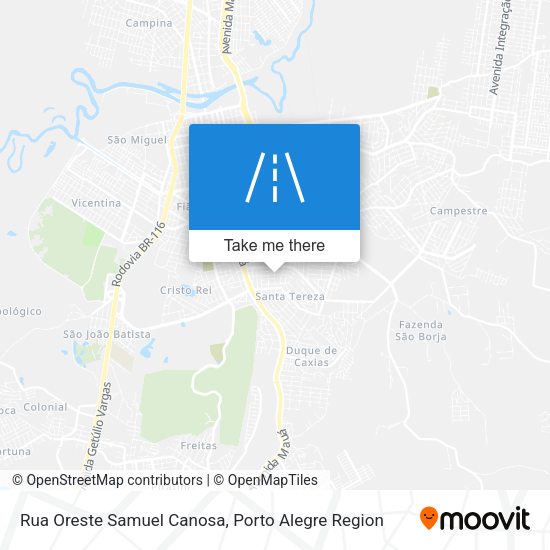 Rua Oreste Samuel Canosa map