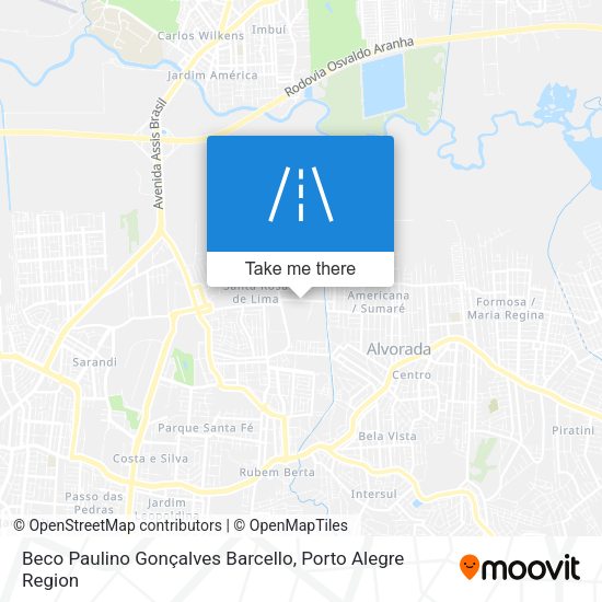 Beco Paulino Gonçalves Barcello map