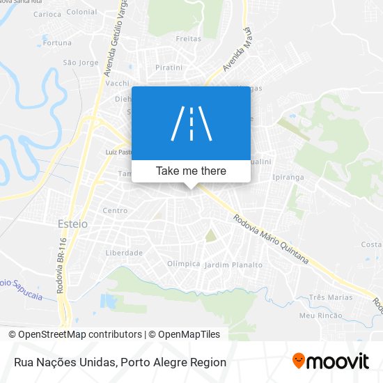 Mapa Rua Nações Unidas