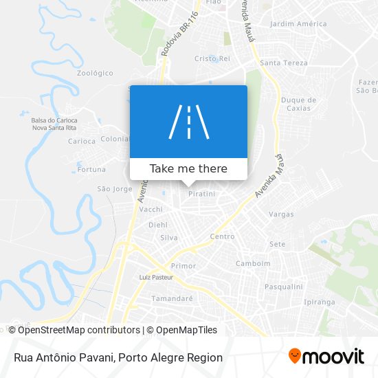 Mapa Rua Antônio Pavani