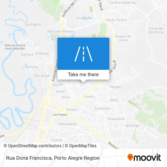 Rua Dona Francisca map